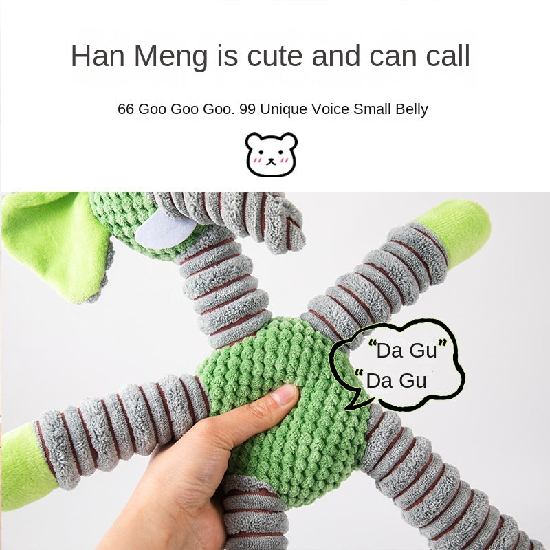 Plush Animal Sound Toy for Pets - Elephant, Bear & Pig Squeaky Toys