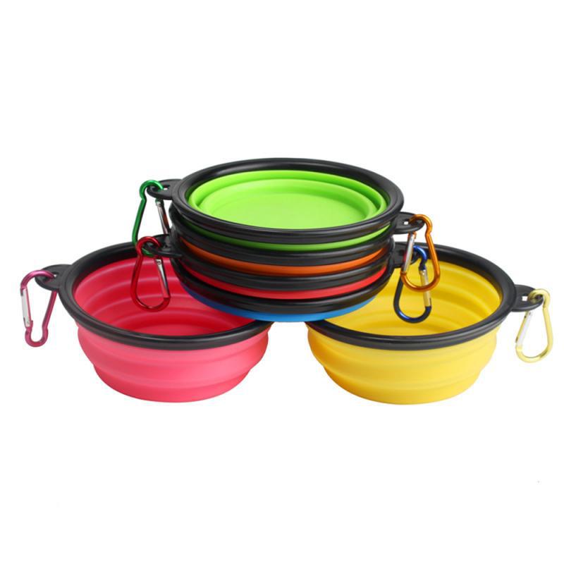 Portable Folding Pet Bowl - Silicone Dog Food & Water Basin