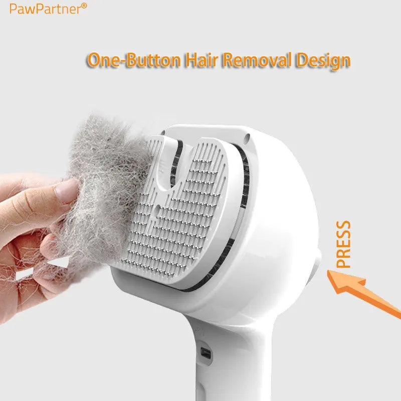 PawPartner Self-Cleaning Pet Comb - Built-In Mist Humidifier for Dogs & Cats