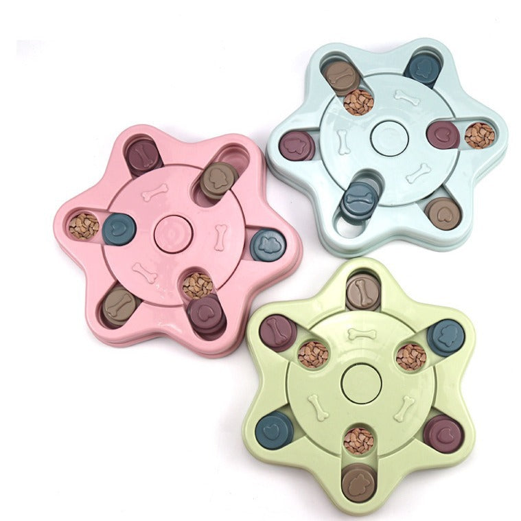 Interactive Slow Feeder Dog Bowl - Puzzle Toy for Mental Stimulation