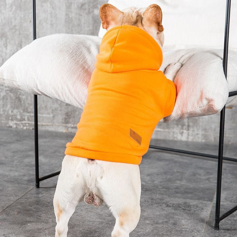 Bulldog & Small Dog Autumn Winter Jacket - Badge Design
