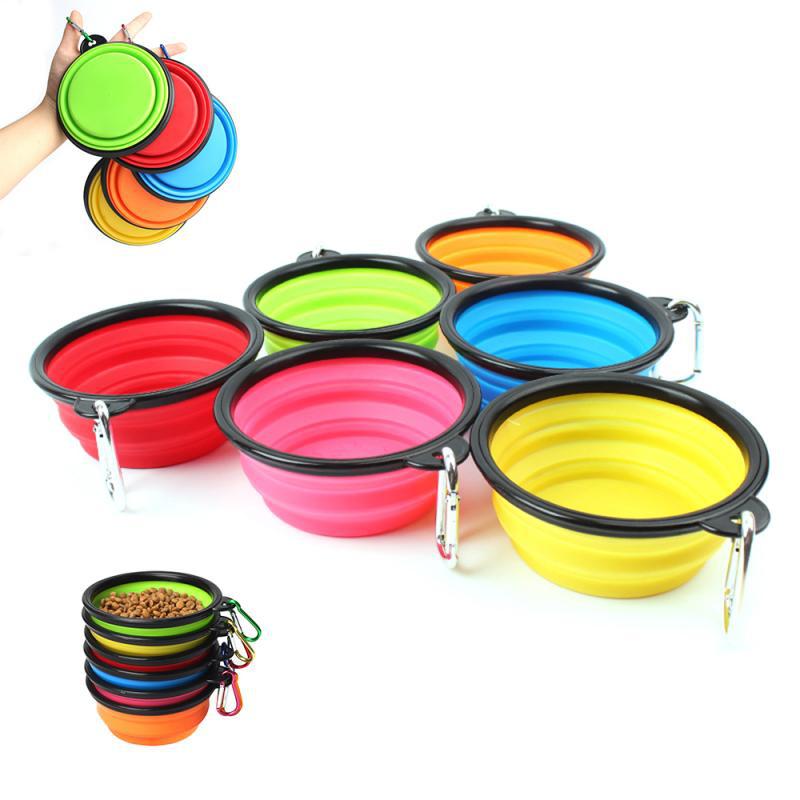 Portable Folding Pet Bowl - Silicone Dog Food & Water Basin