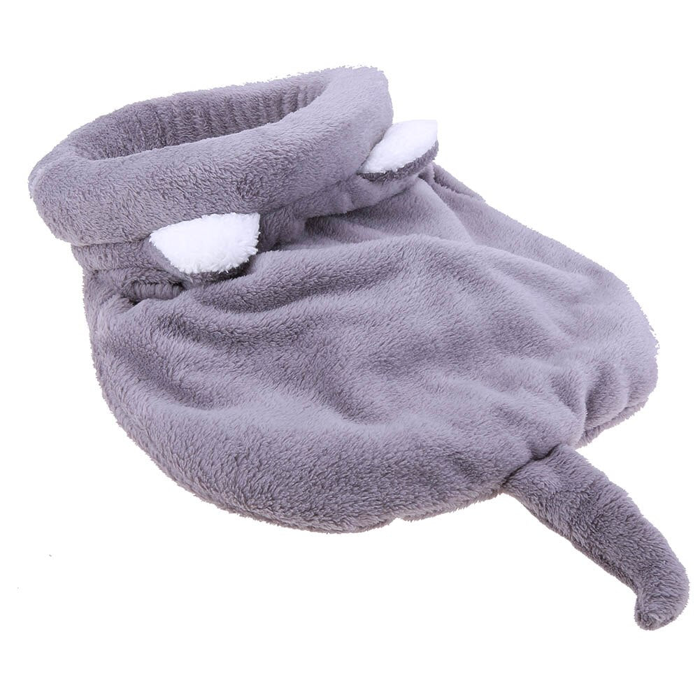 Coral Fleece Pet Sleeping Bag - Warm Kennel Bed for Cats & Small Dogs