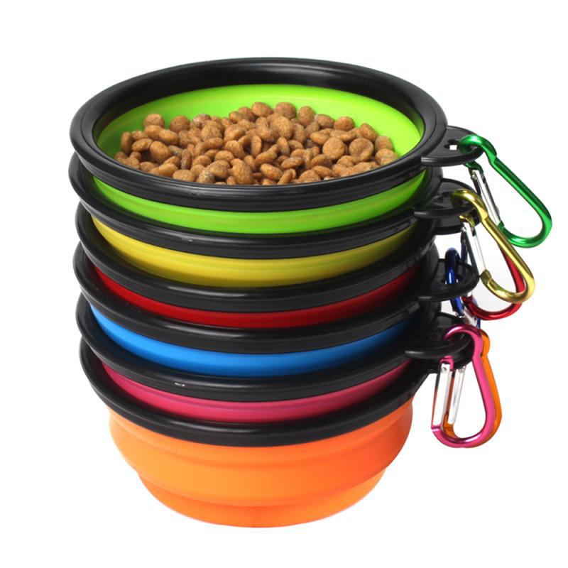 Portable Folding Pet Bowl - Silicone Dog Food & Water Basin