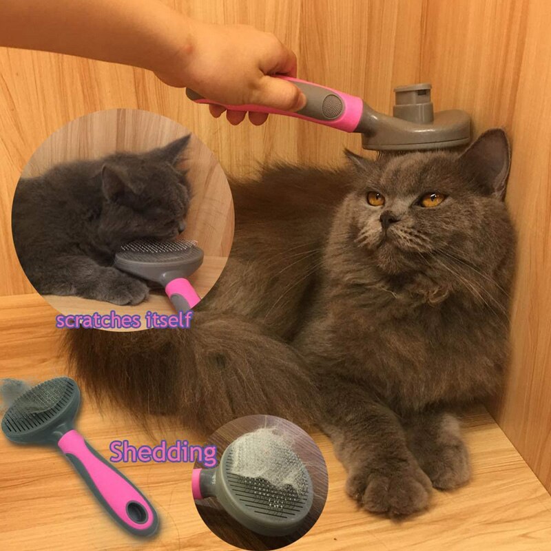 Pet Grooming Slicker Brush - Deshedding Comb for Dogs & Cats