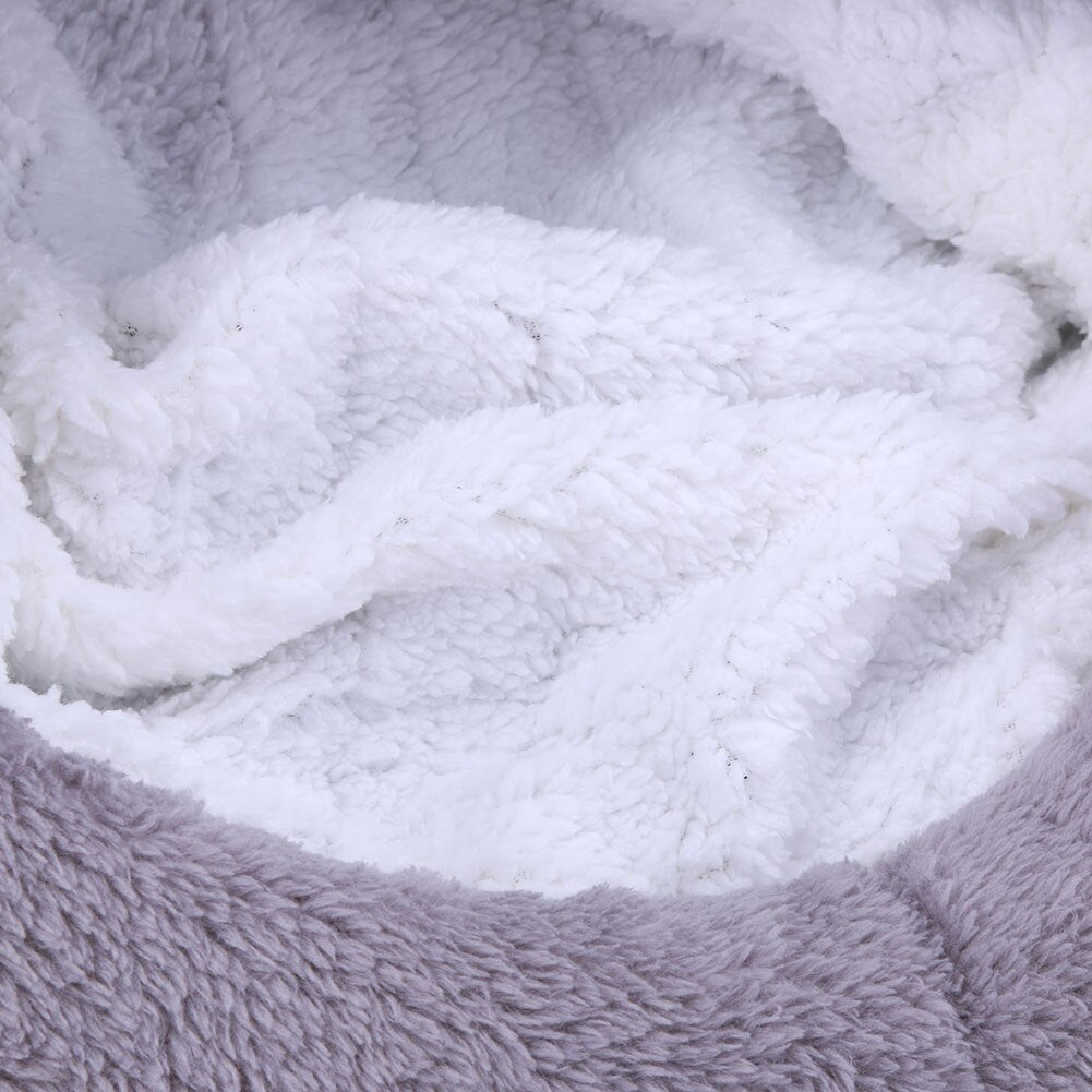 Coral Fleece Pet Sleeping Bag - Warm Kennel Bed for Cats & Small Dogs