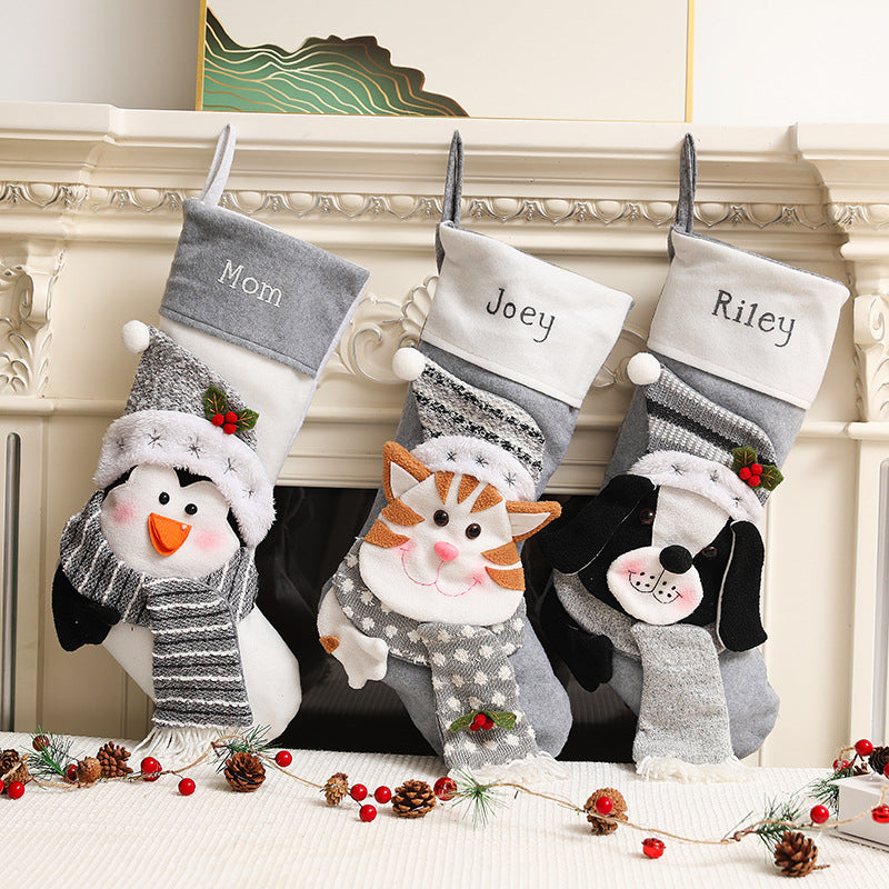 Christmas Pet Pendants & Gift Bags - Holiday Decoration for Dogs & Cats