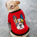 Bulldog & Small Dog Autumn Winter Jacket - Badge Design