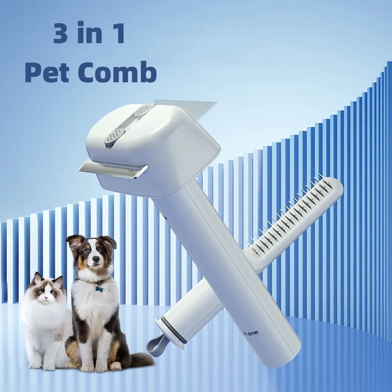 3-in-1 Pet Hair Unknotting Comb - Detangling Grooming Tool for Cats & Dogs