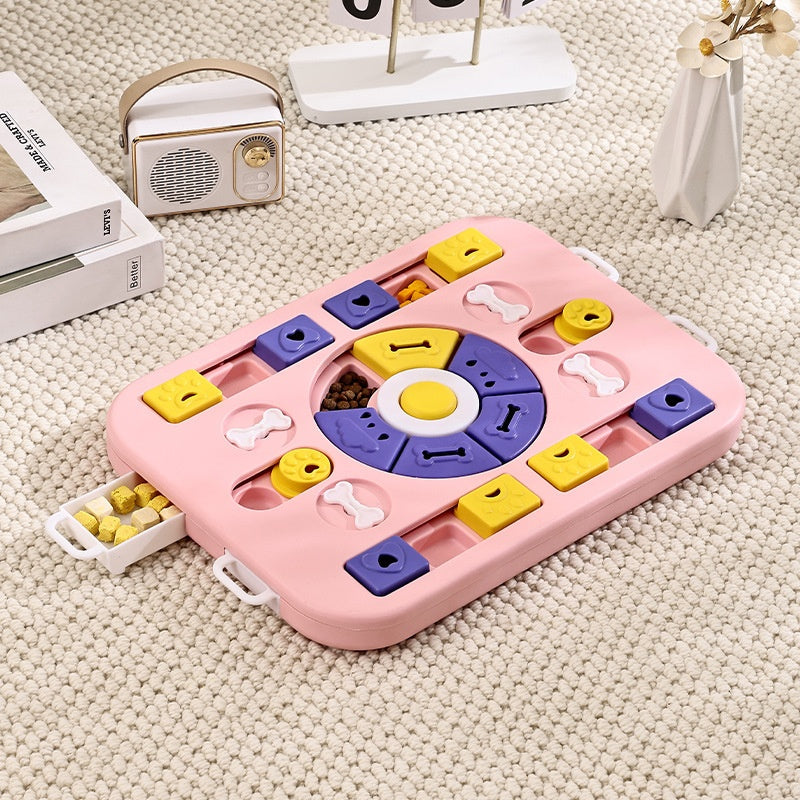 Interactive Slow Feeder Dog Bowl - Puzzle Toy for Mental Stimulation