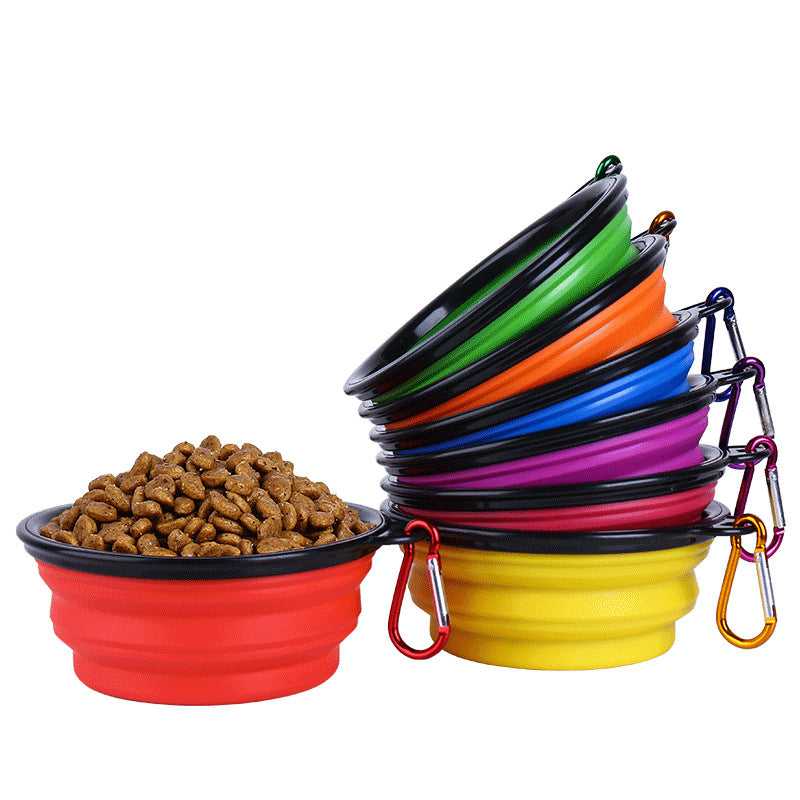 Portable Folding Pet Bowl - Silicone Dog Food & Water Basin