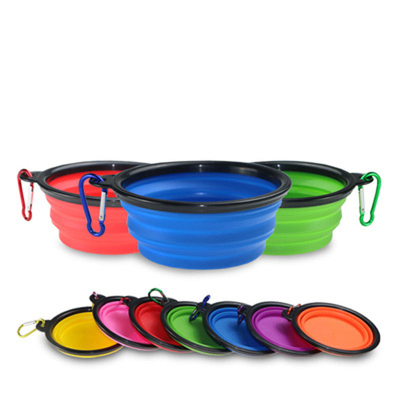 Portable Folding Pet Bowl - Silicone Dog Food & Water Basin