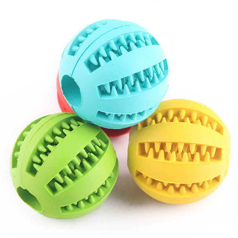 Durable Rubber Bouncing Chew Ball for Pets - Interactive Fetch Toy