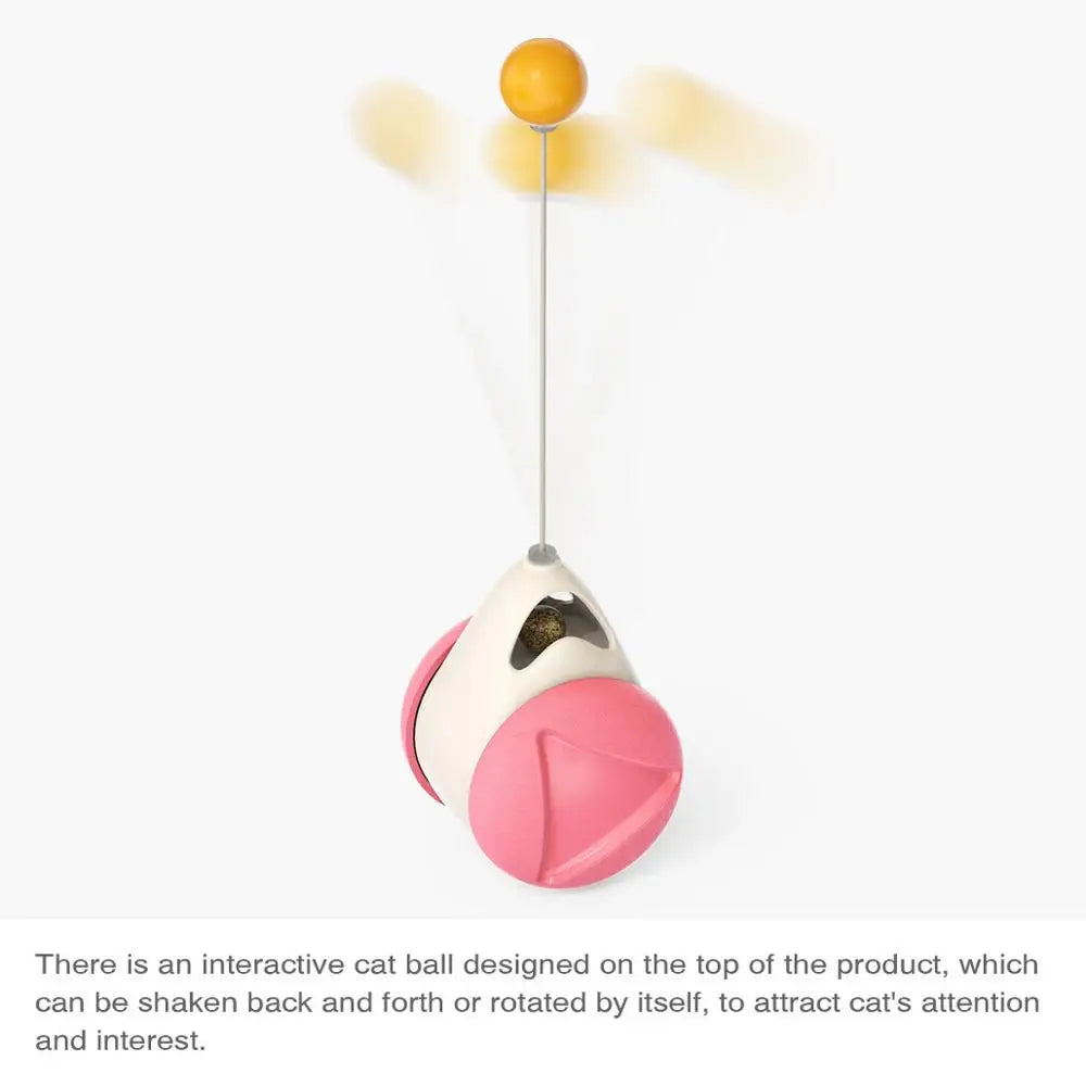 Cat Feather Ball Toy - Interactive Automatic Tease Stick