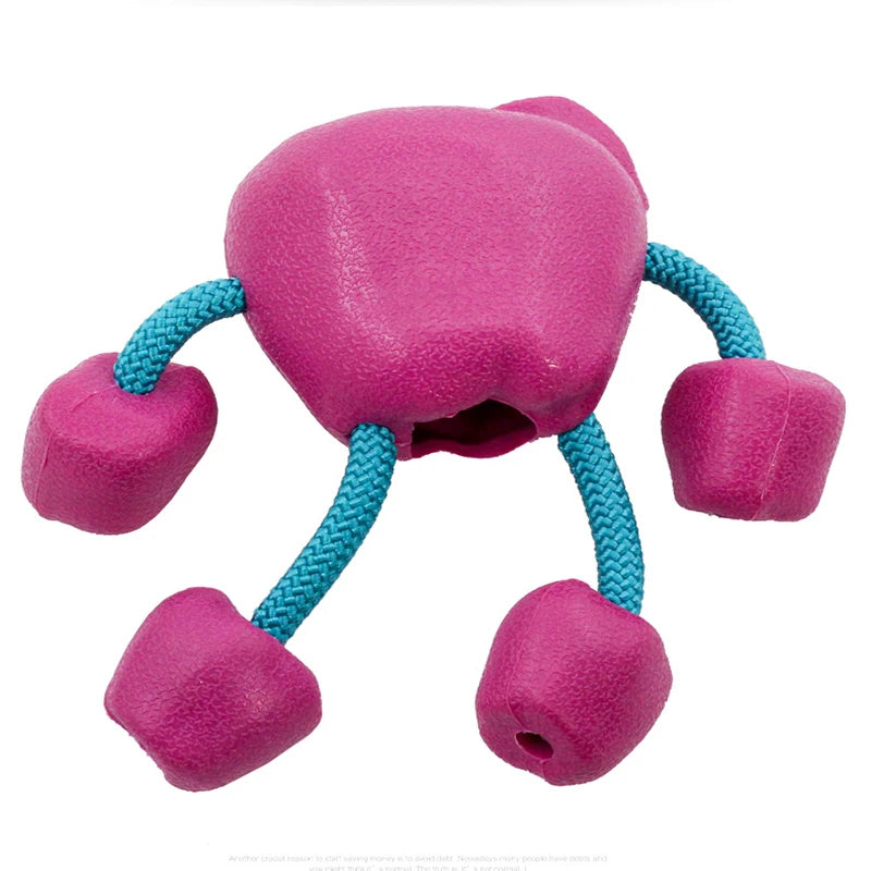Smile Dog Rubber Ball Toy - Molar Teeth Chew for Large & Medium Dogs