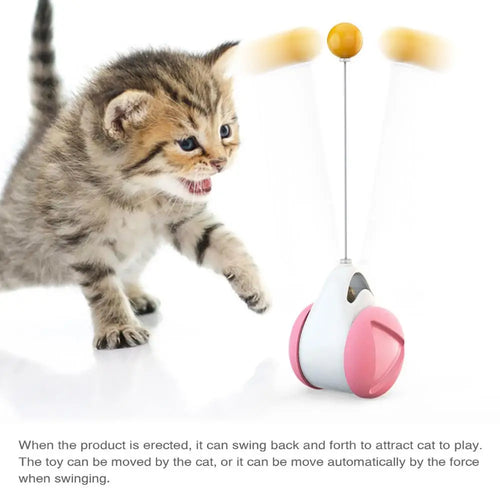 Cat Feather Ball Toy - Interactive Automatic Tease Stick